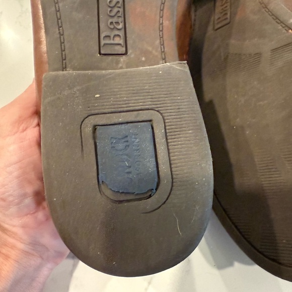 Bass Mens Lloyd Brown Leather Woven Kiltie Tassel Slip On 10M Vintage - Picture 6 of 8